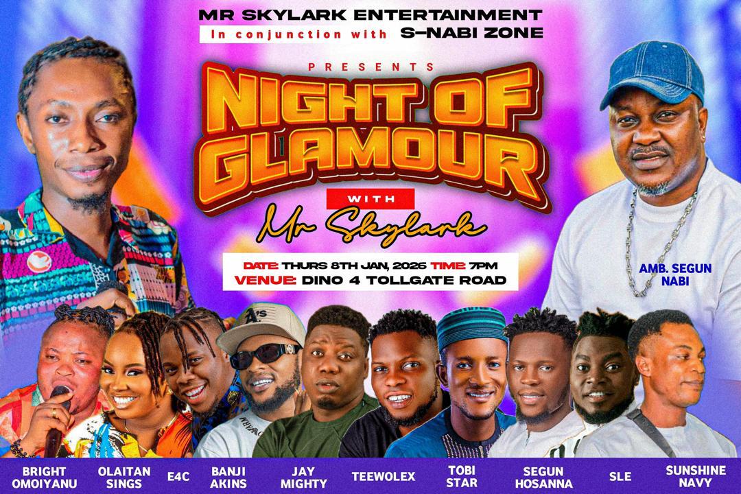Night of Glamour flyer with Mr Skylark